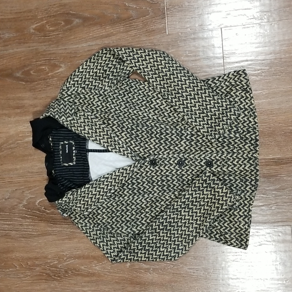(M) Hurley Detachable Hood Office Workwear Casual Soft Unstructured Weekend